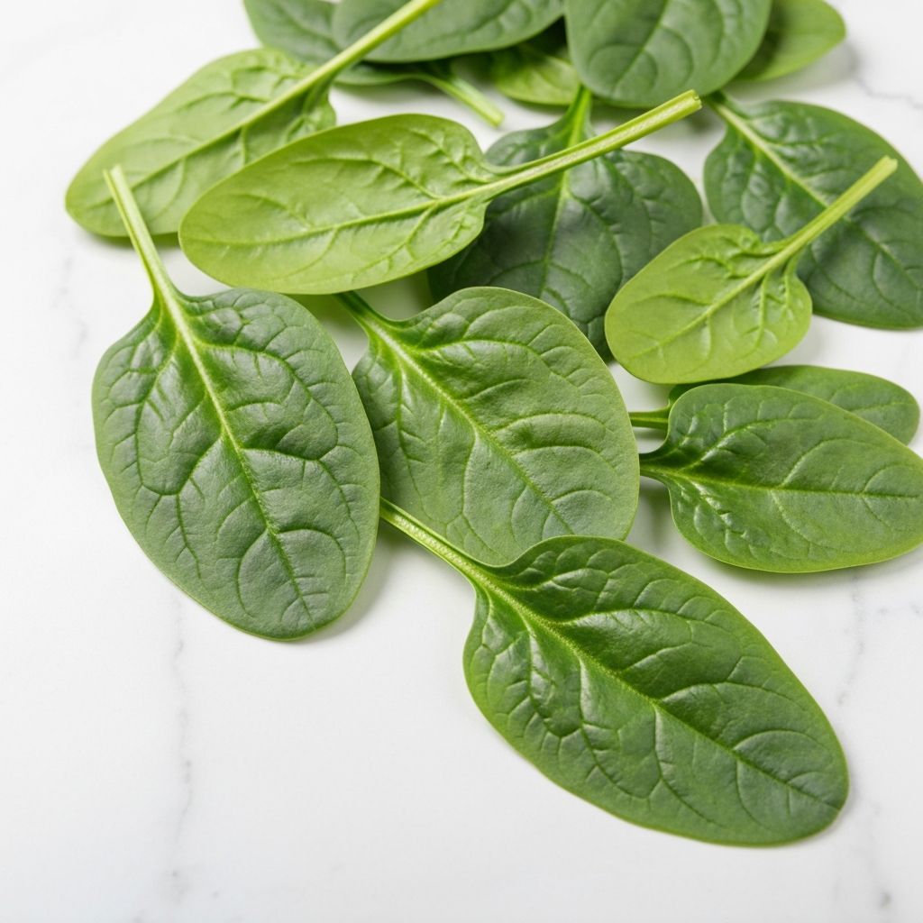 Spinatblätter - reich an Eisen und Folat